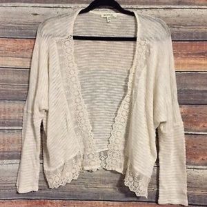 Monteau lace trimmed cardigan